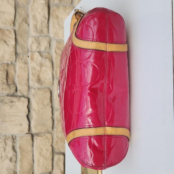 Coach Hot Pink Patent Leather Large Tote/Satchel - Picture 6 of 17